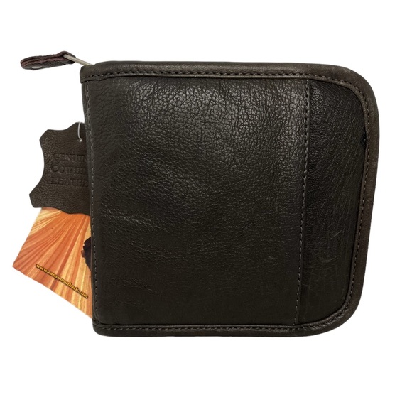 Canyon Outback Leather Goods Genuine Cowhide Leather Travel Zipper Pouch NWT NOS - Picture 5 of 12